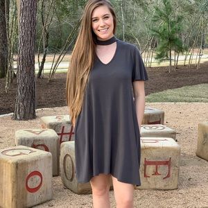 Choker neck dress